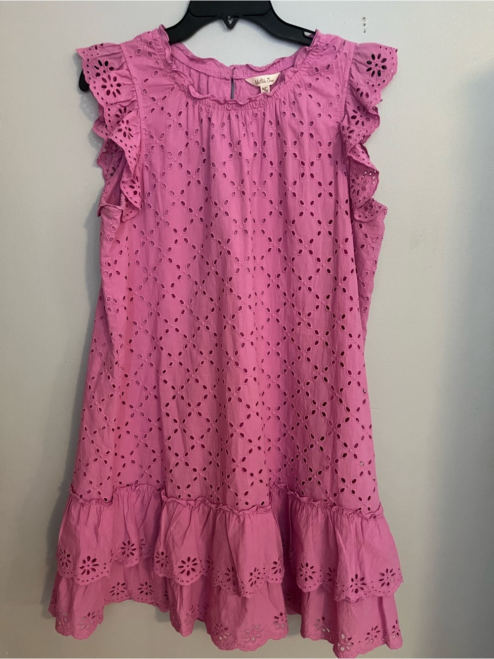 Matilda Jane Pink Eyelet Ruffle Dress